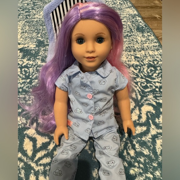 American Girl Other - American Girl Doll with pink purple hair